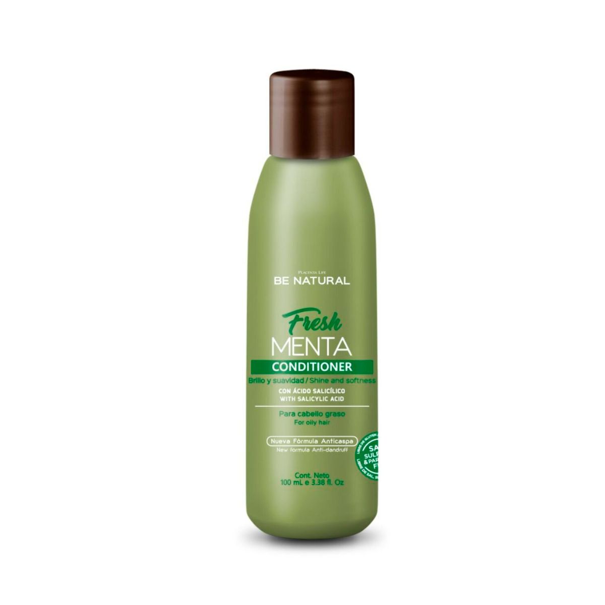 BE NATURAL - Conditioner Para Cabello Con Caspa Y Graso Fresh Menta 100ml Be Natural
