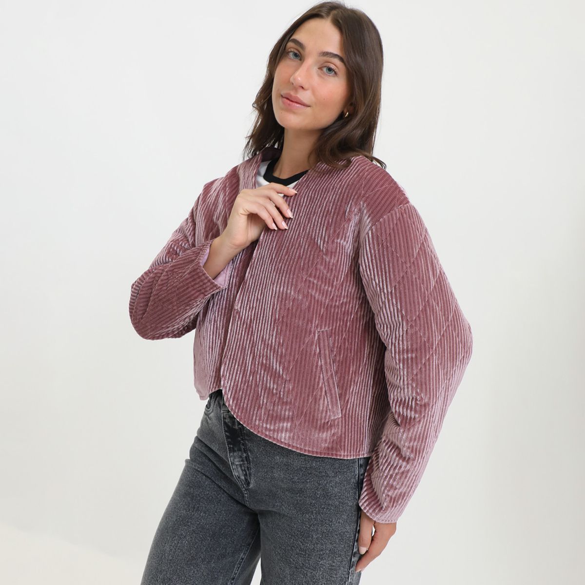 BASEMENT - Casaca Velvet Mujer Basement