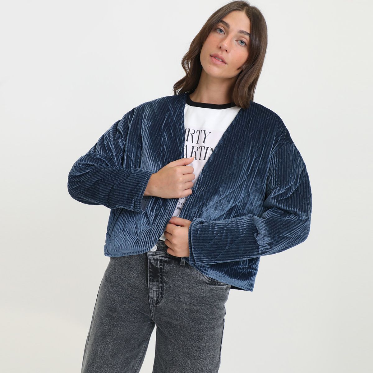 BASEMENT - Casaca Velvet Mujer Basement