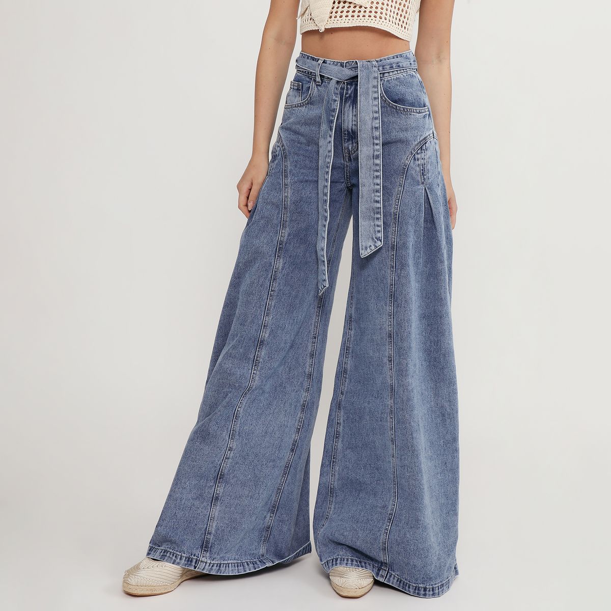 CAPITTANA - Jean Wide Leg Tiro Alto Mujer FalabellaxCapittana