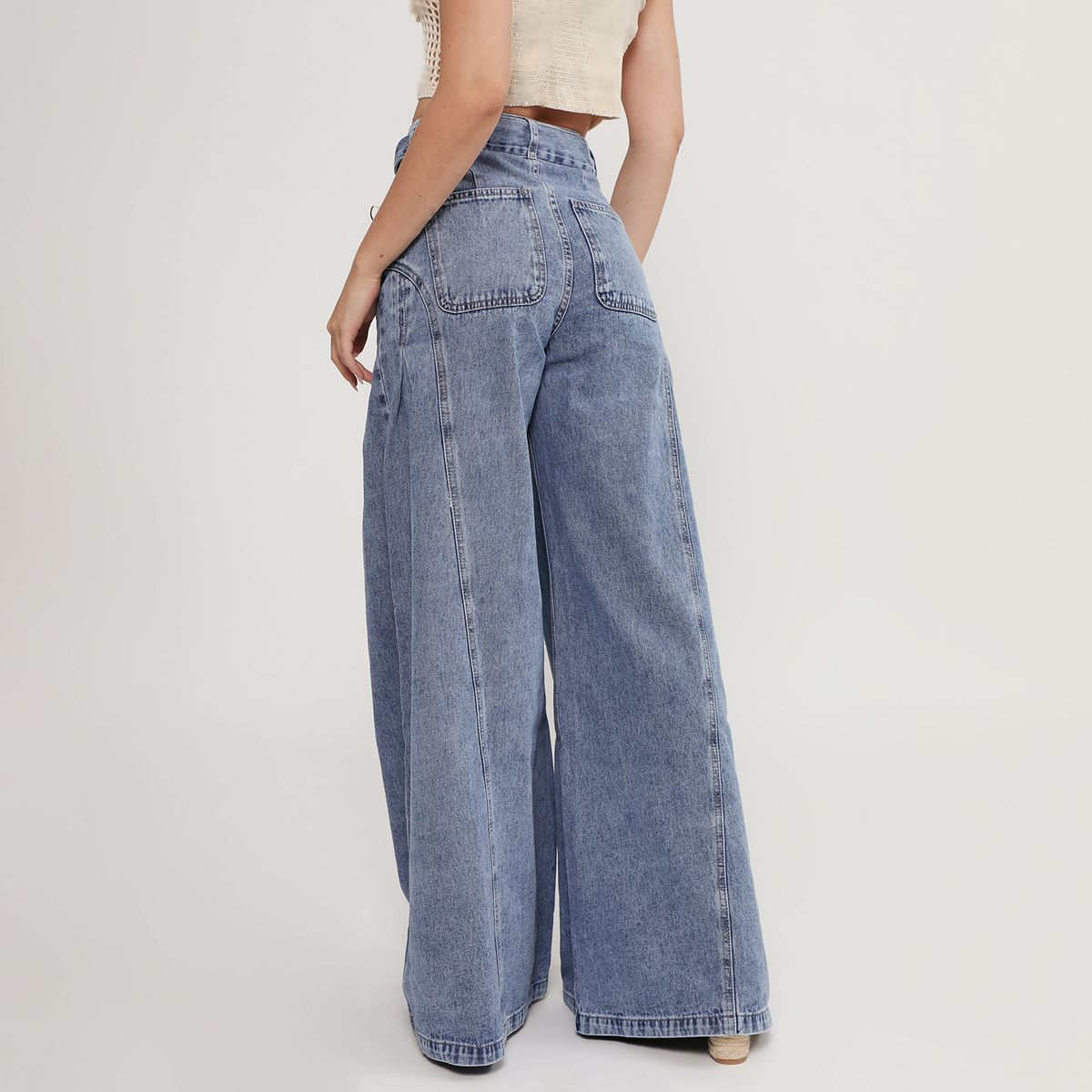 CAPITTANA - Jean Wide Leg Tiro Alto Mujer FalabellaxCapittana