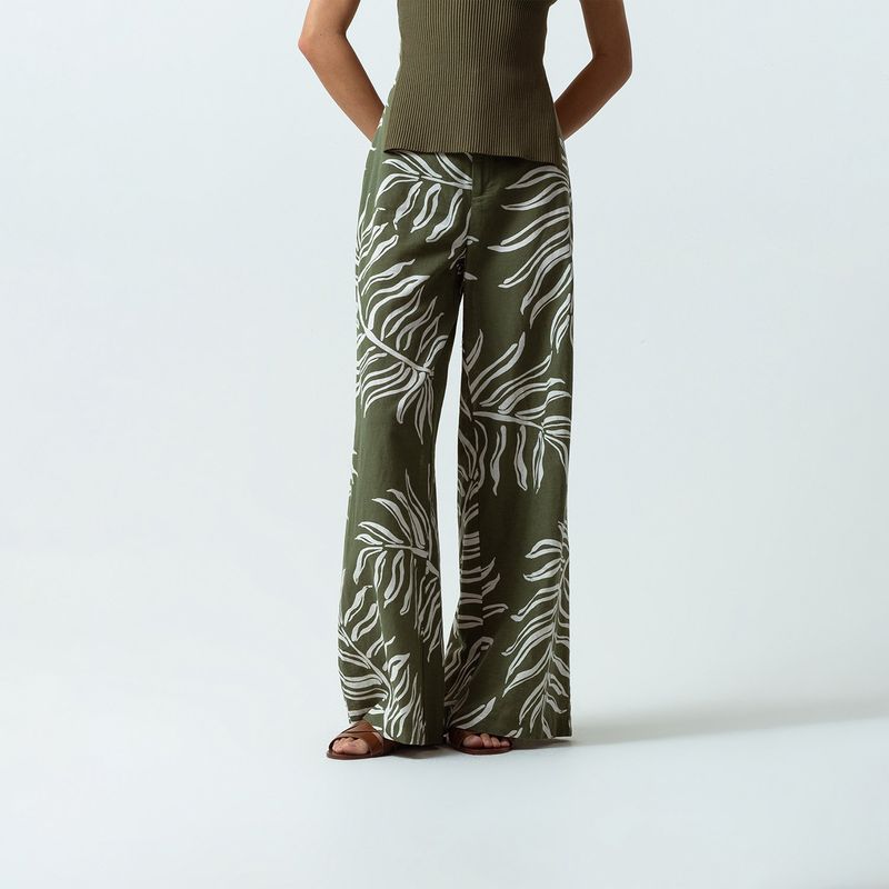 NAF NAF - Pantalón Wide Algodón Mujer Naf Naf