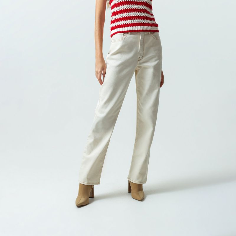 NAF NAF - Pantalón Straight Algodón Mujer Naf Naf