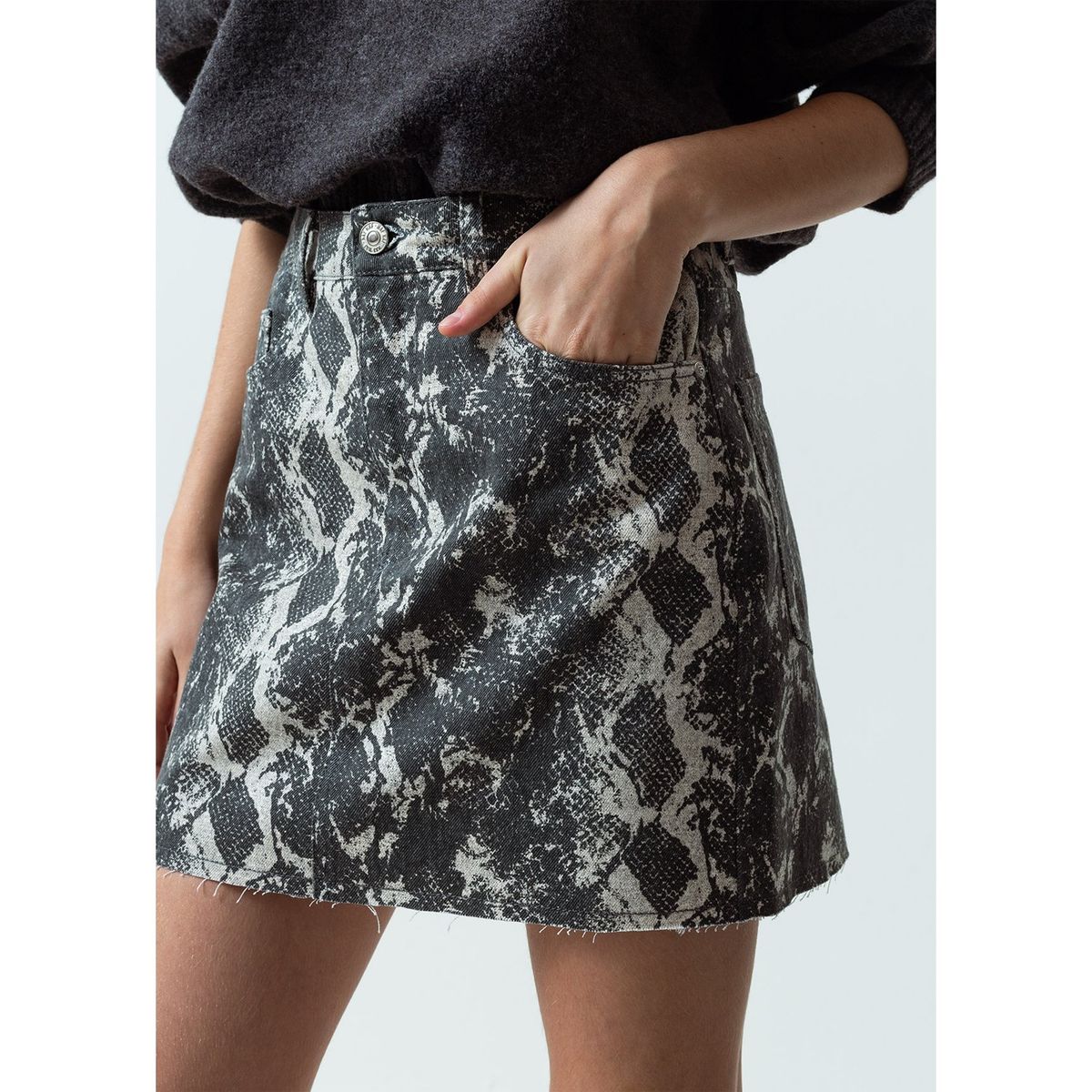 NAF NAF - Falda Corta 100% Algodón Mujer Naf Naf