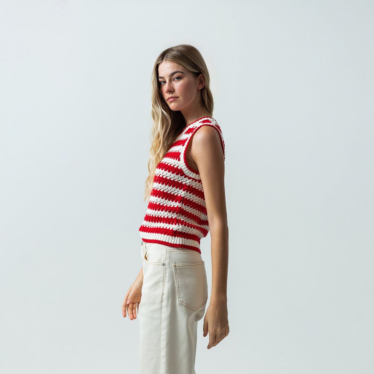 NAF NAF - Polo Sin Mangas 100% Algodón Mujer Naf Naf