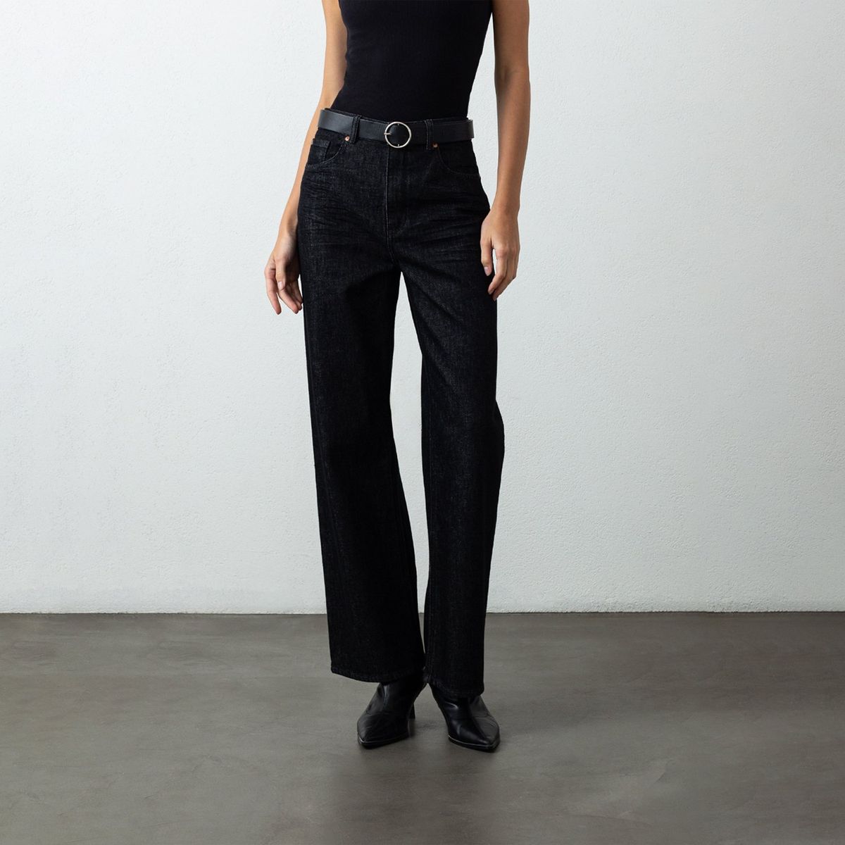 NAF NAF - Pantalón Straight Tiro Alto Mujer Naf Naf