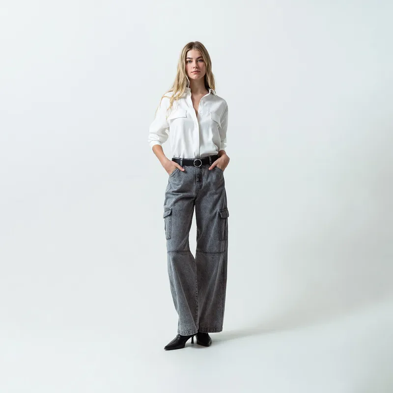 NAF NAF - Blusa Manga Larga Casual Mujer Naf Naf