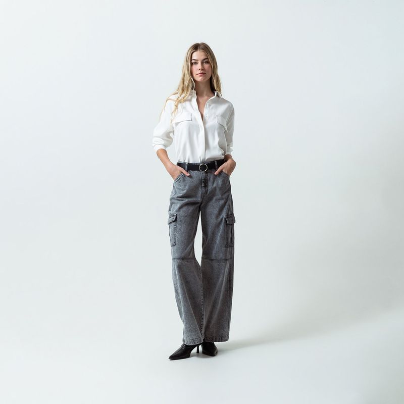 NAF NAF - Blusa Manga Larga Casual Mujer Naf Naf