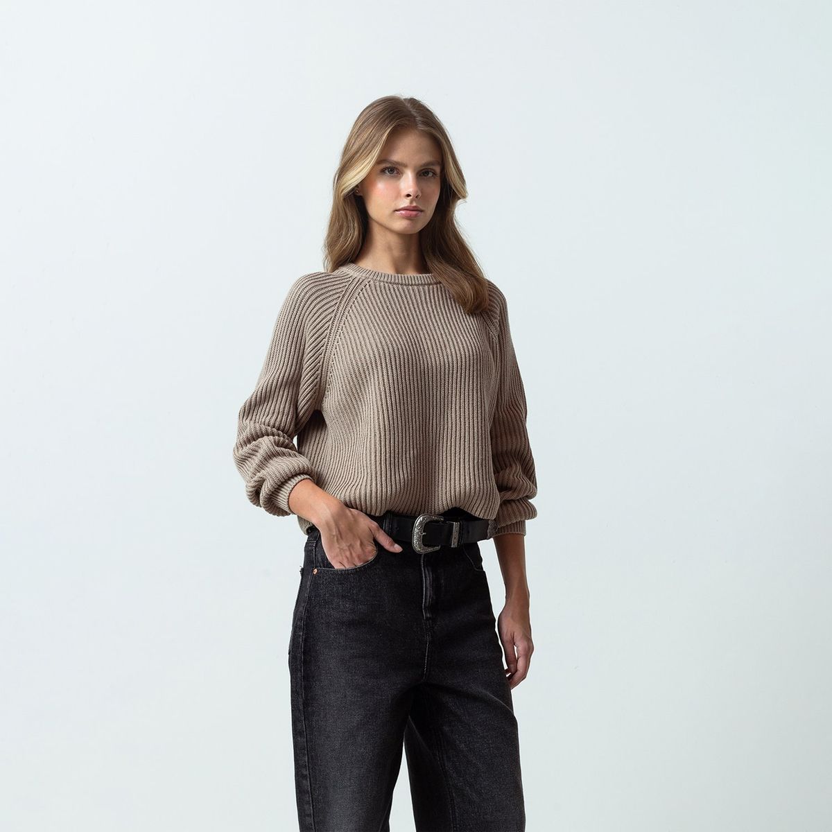 NAF NAF - Chompa 100% Algodón Mujer Naf Naf