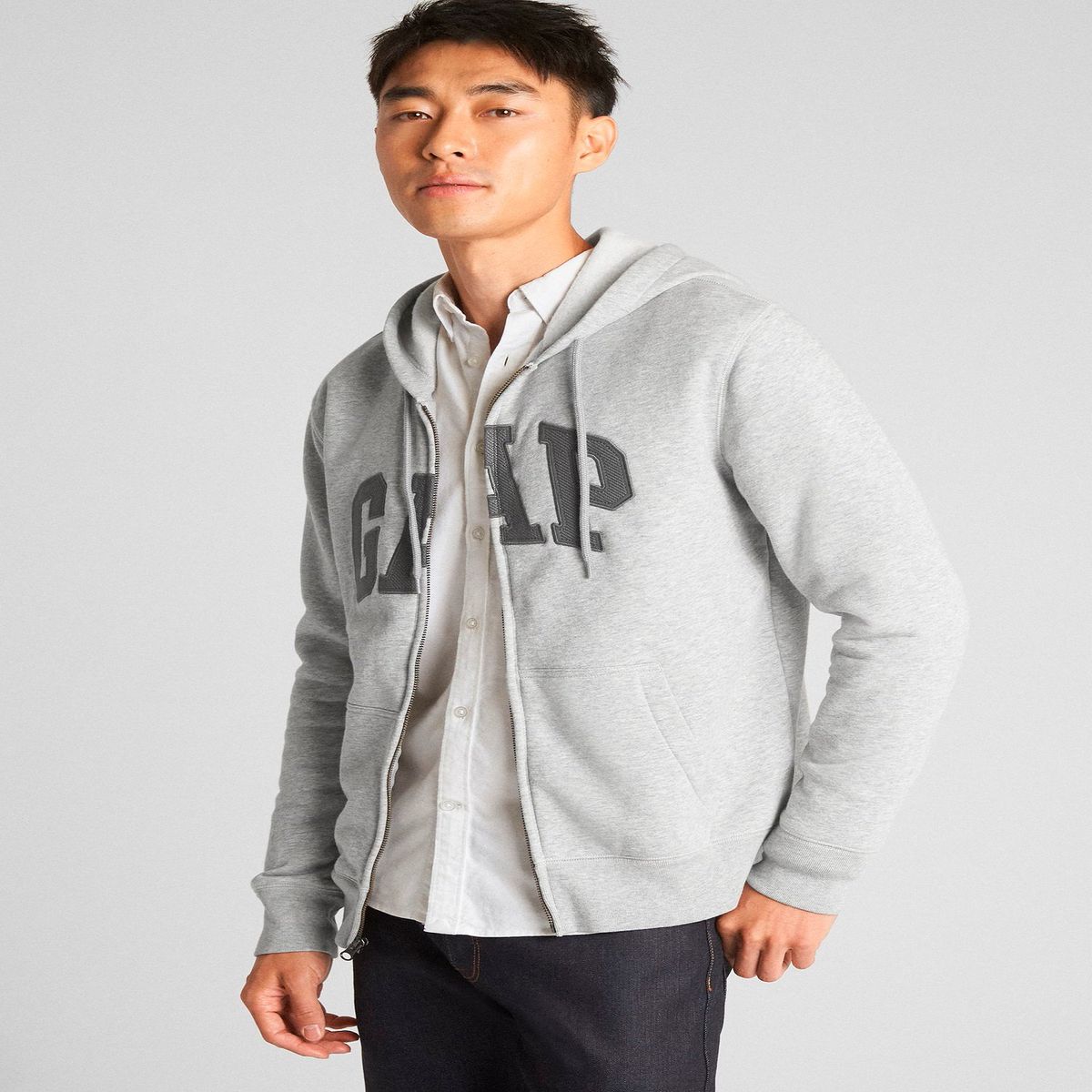 GAP - Polera Logo Full Zip Hombre Gap
