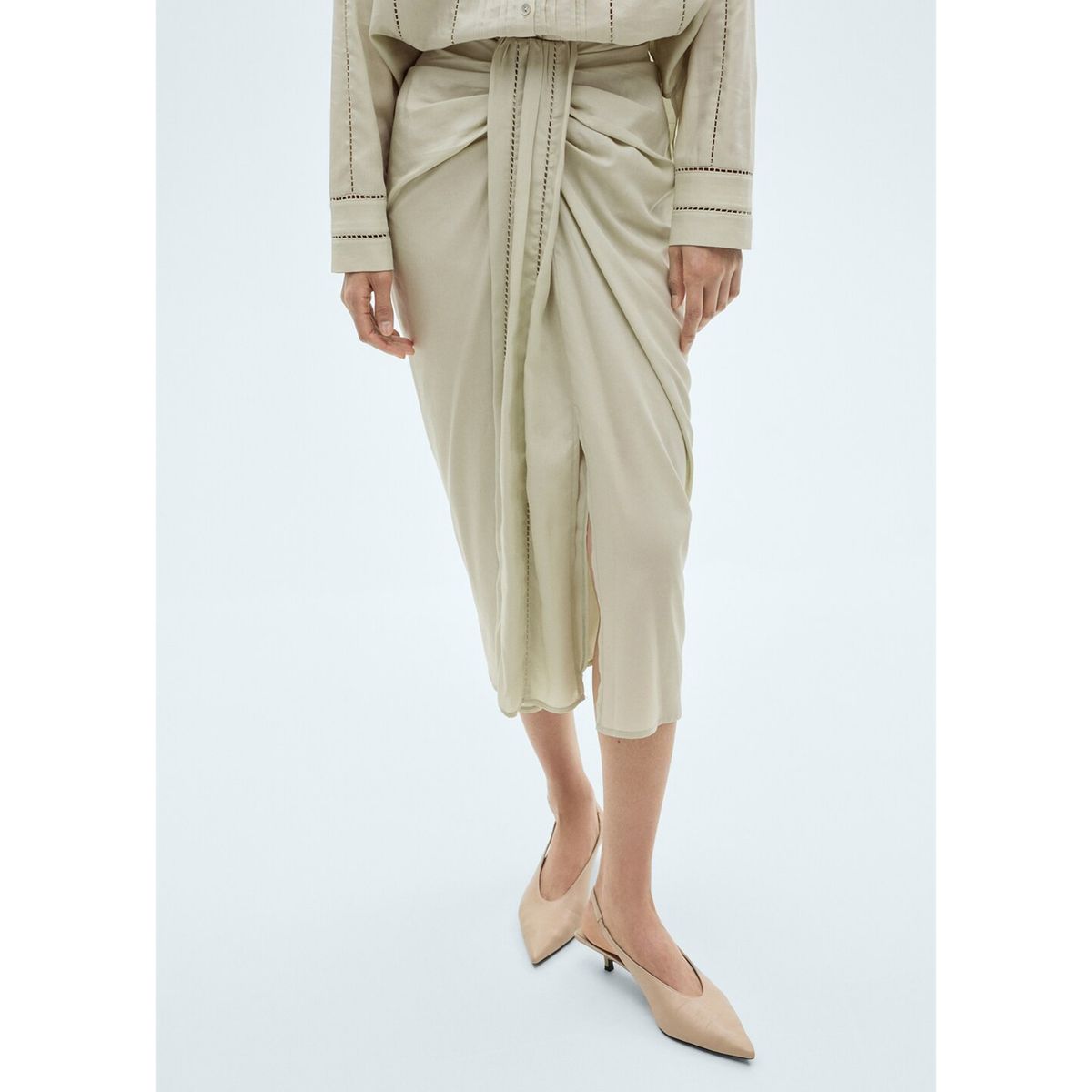 MANGO - Falda Larga Mujer Mango