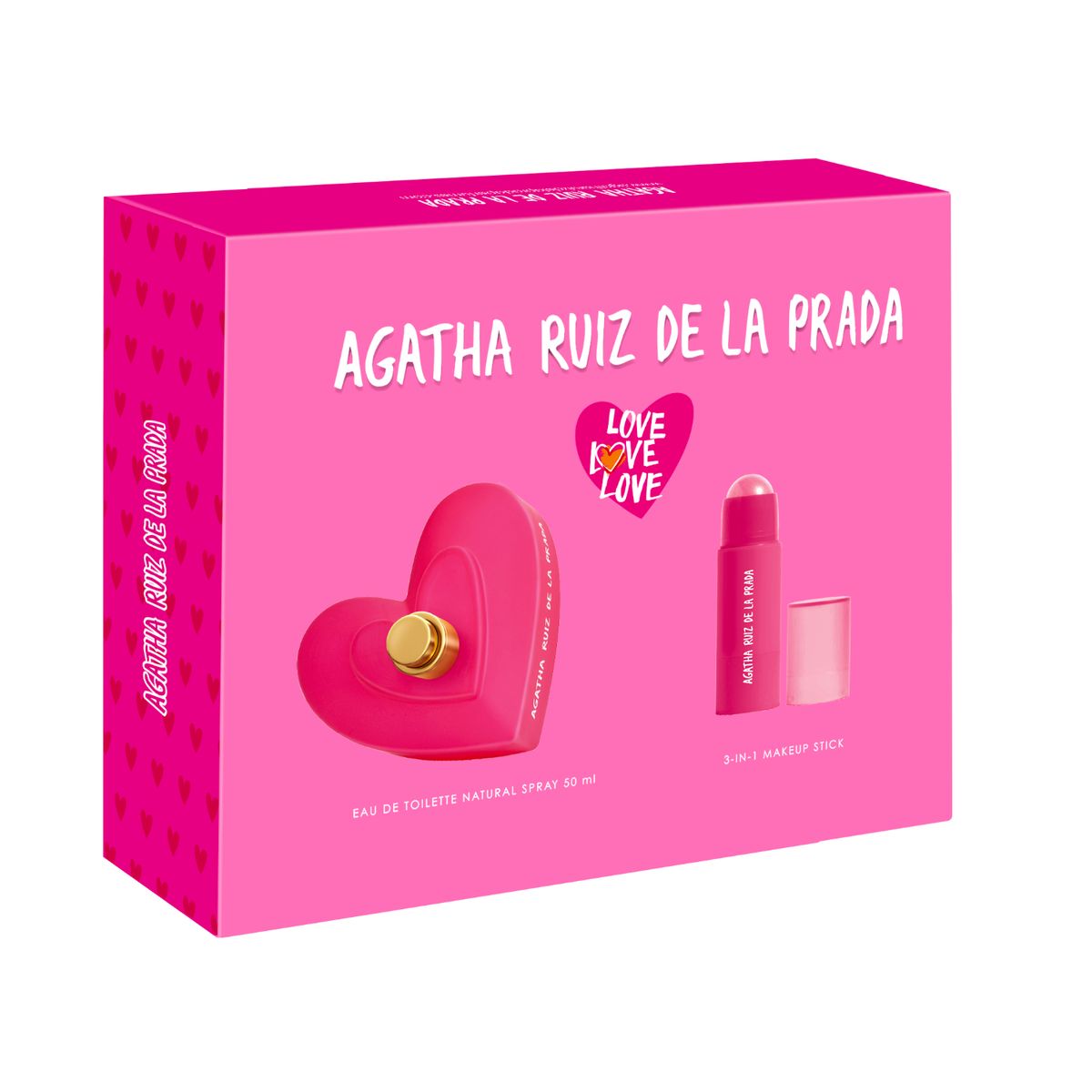 AGATHA RUIZ DE LA PRADA - Agatha Ruiz De La Prada Set Love Love Love Edt 80ml + 3 In 1 Mup Stick Mujer