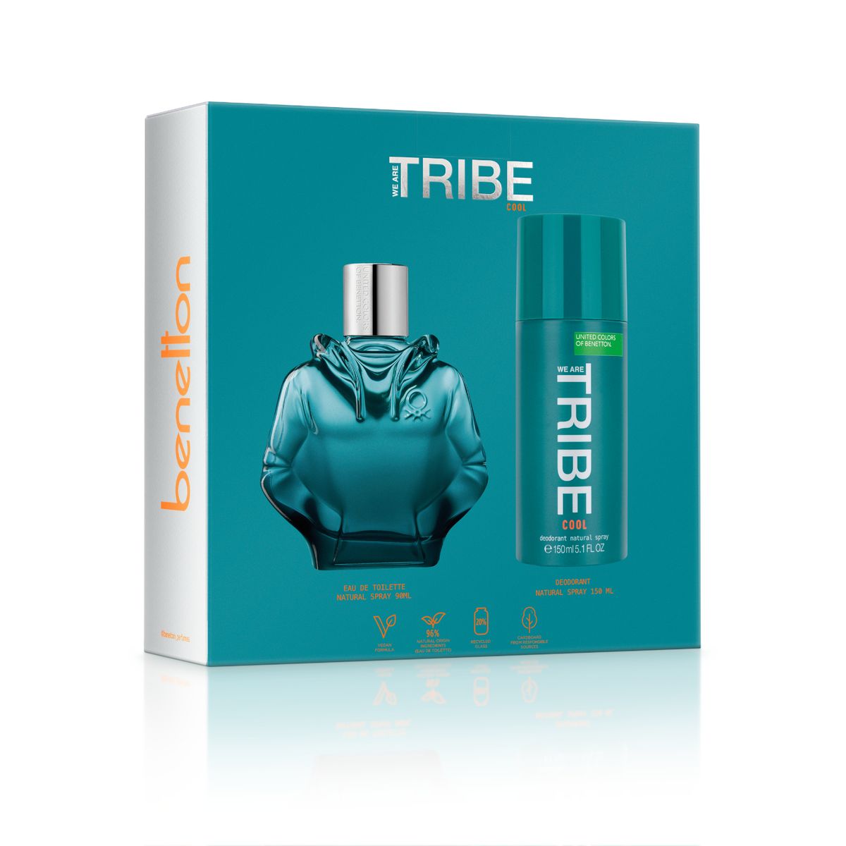 BENETTON - Benetton Set Tribe Cool Edt 90ml + Deo150ml Hombre