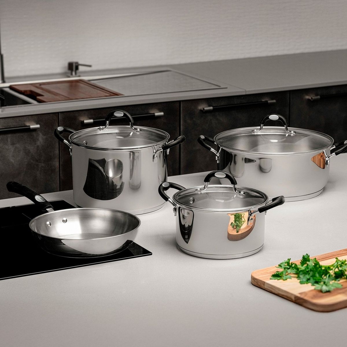 TRAMONTINA - Jgo Ollas Astro Silicone 7 Pzs