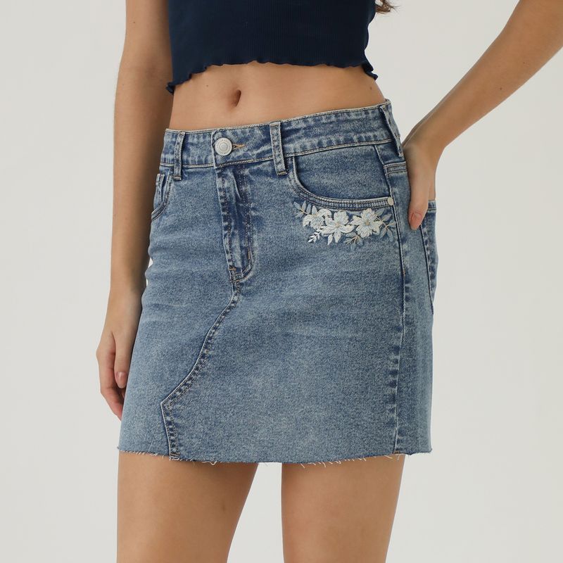 AMERICAN ABBEY - Falda Corta Algodón Mujer American Abbey