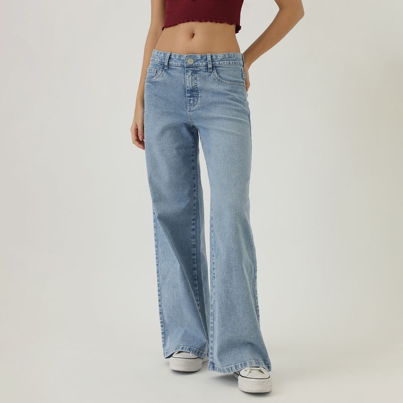 AMERICAN ABBEY - Jean Wide Algodón Mujer American Abbey