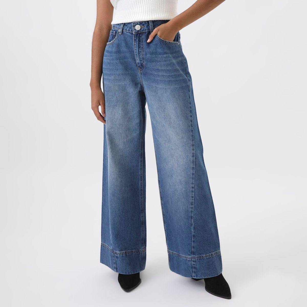 DENIMLAB - Jean Wide Leg Tiro Alto Mujer Denimlab