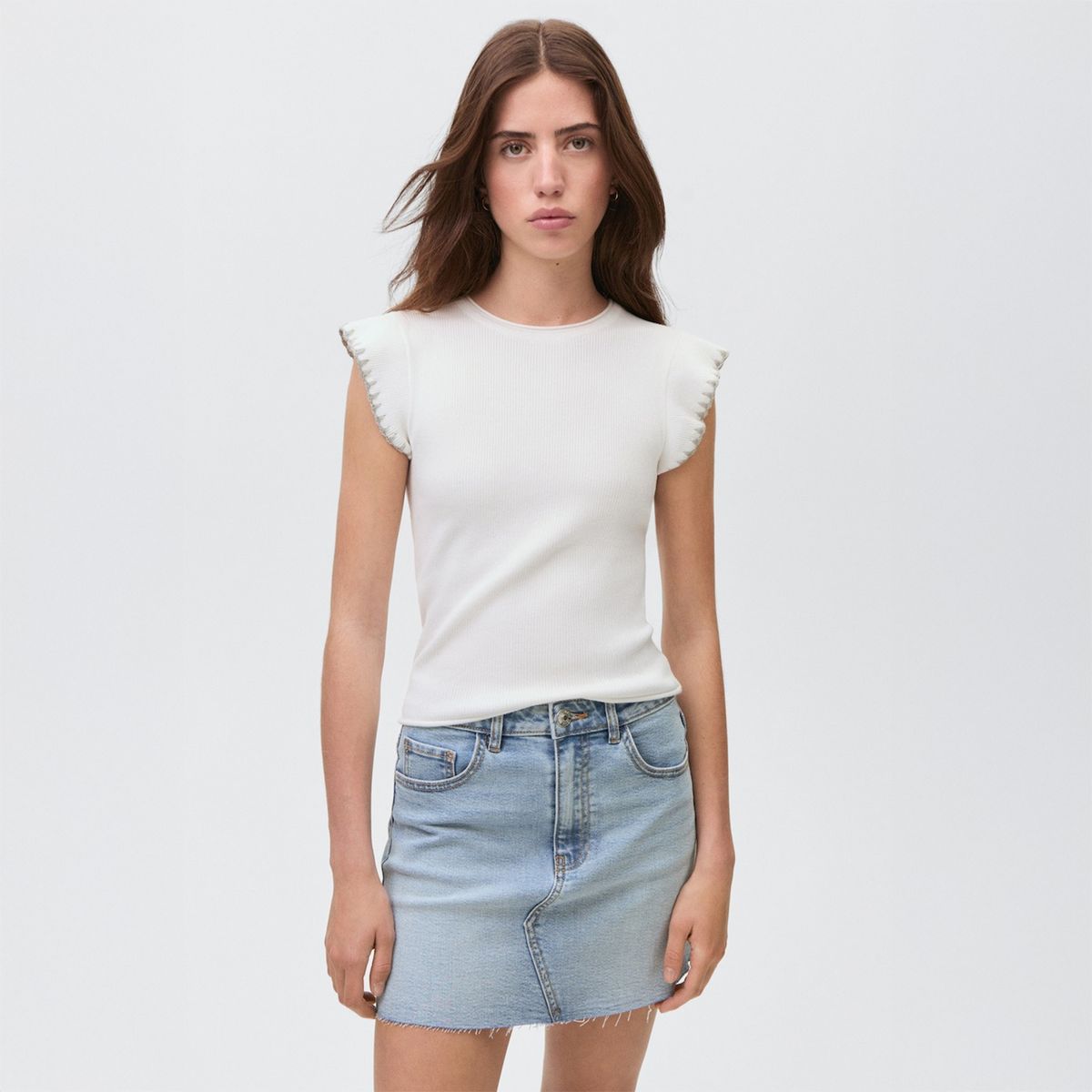 MANGO TEEN - Falda Corta Mujer Mango Teen