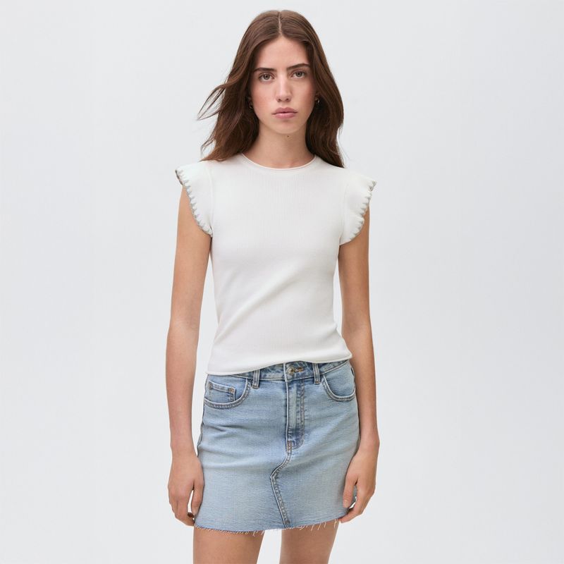 MANGO TEEN - Falda Corta Mujer Mango Teen