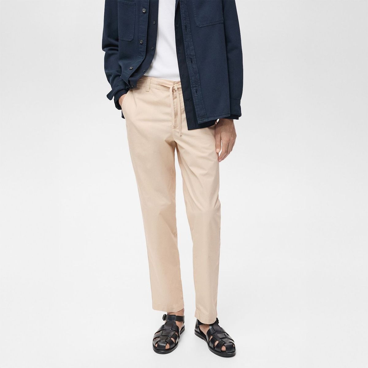 MANGO - Pantalón Popelín Algodón Mango Man