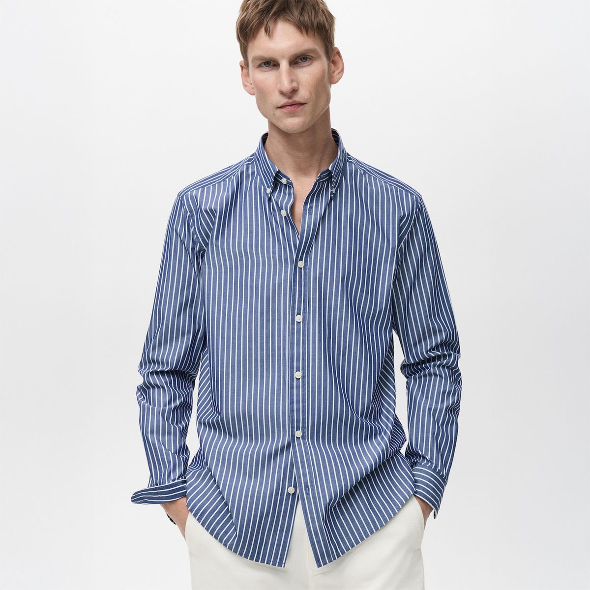 MANGO - Camisa Manga Larga Hombre Mango