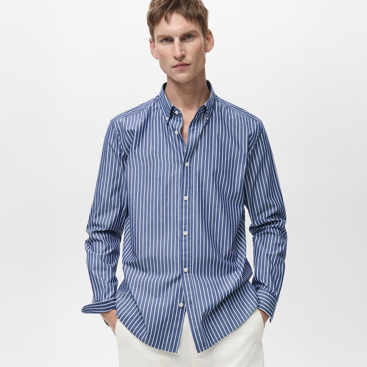MANGO - Camisa Manga Larga Hombre Mango