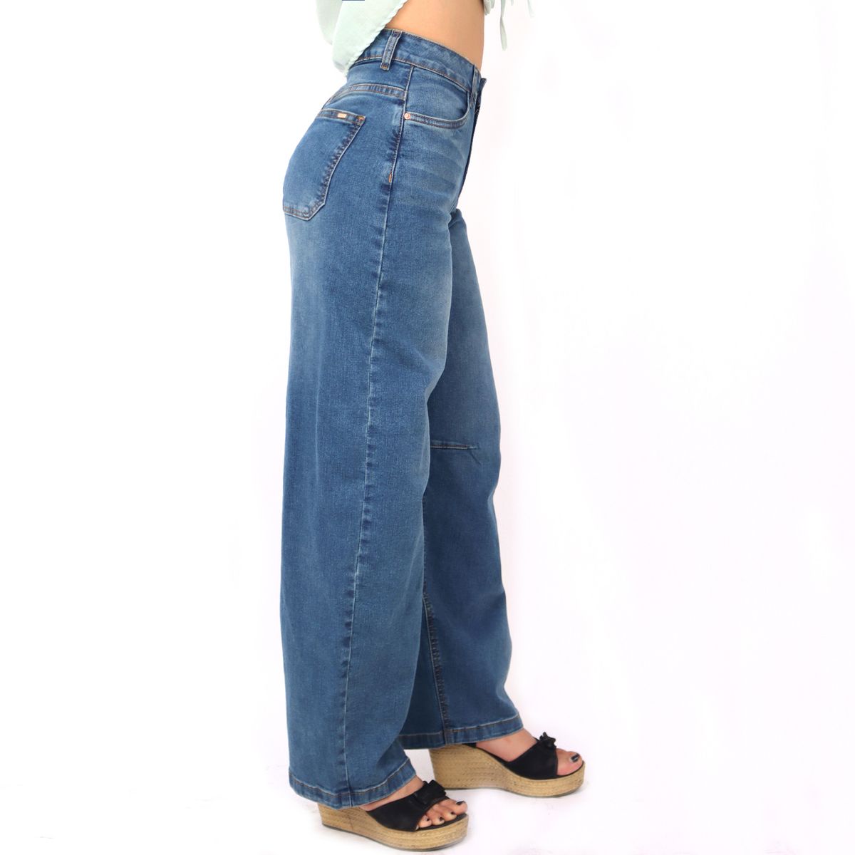KAYRA POBLET - Jean Wide Leg Tiro Alto Mujer Kayra Poblet