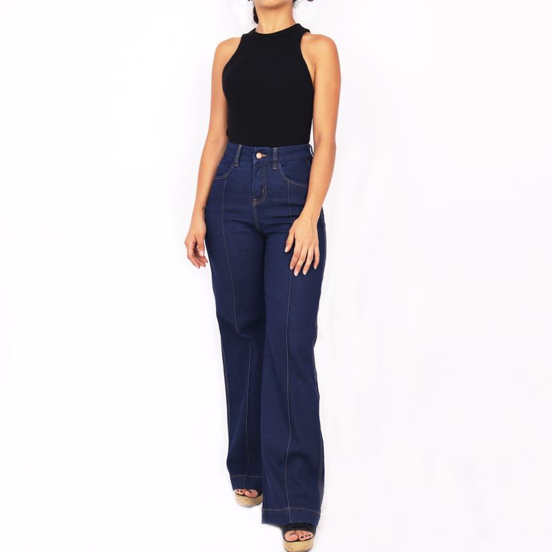 KAYRA POBLET - Jean Wide Leg Tiro Alto Mujer Kayra Poblet