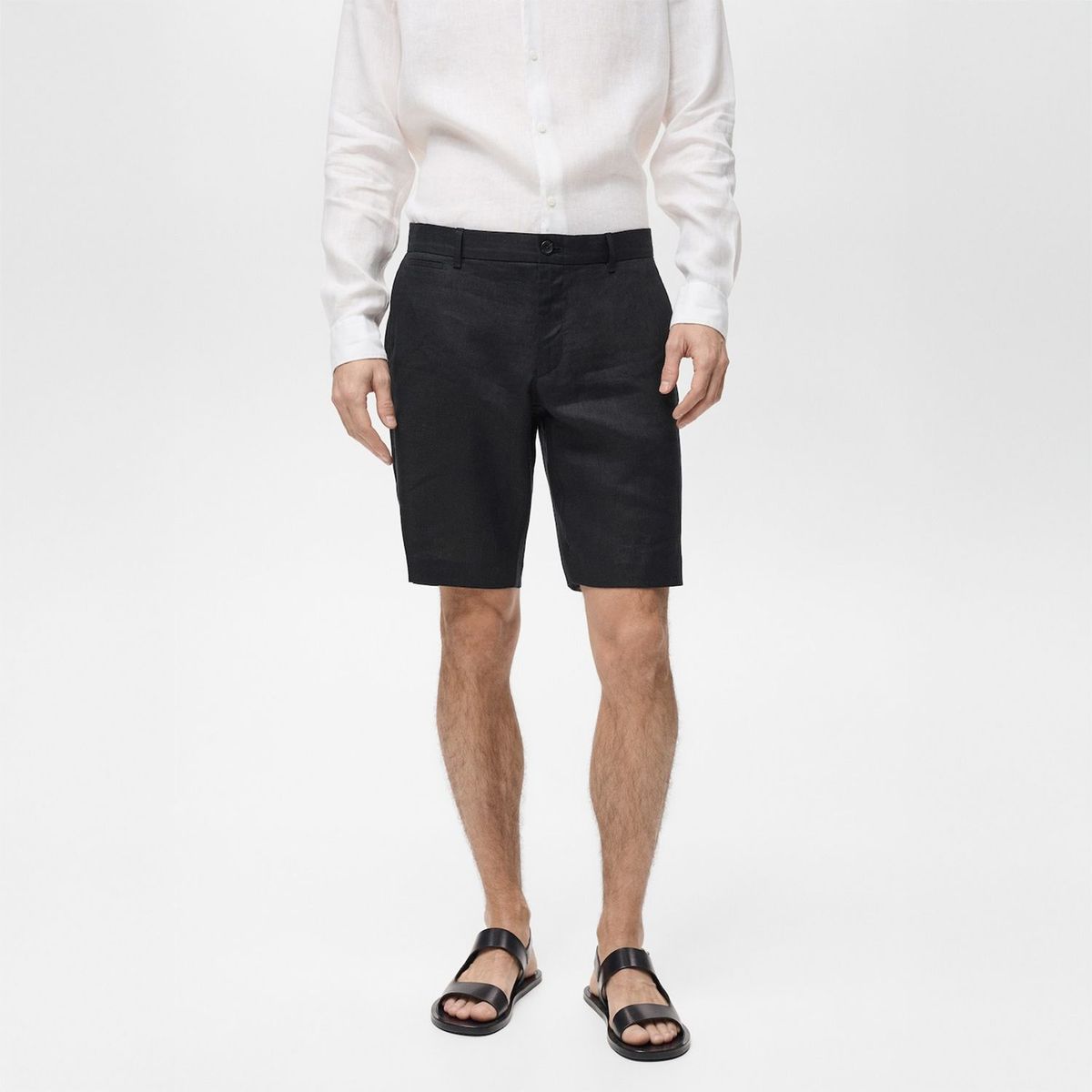 MANGO - Short Casual Slim Fit 100% Lino Mango Man