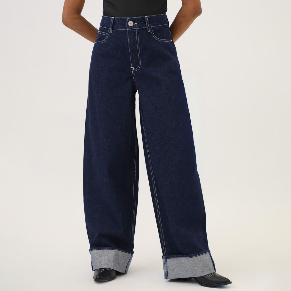 DENIMLAB - Jean Wide Leg Tiro Alto Mujer Denimlab