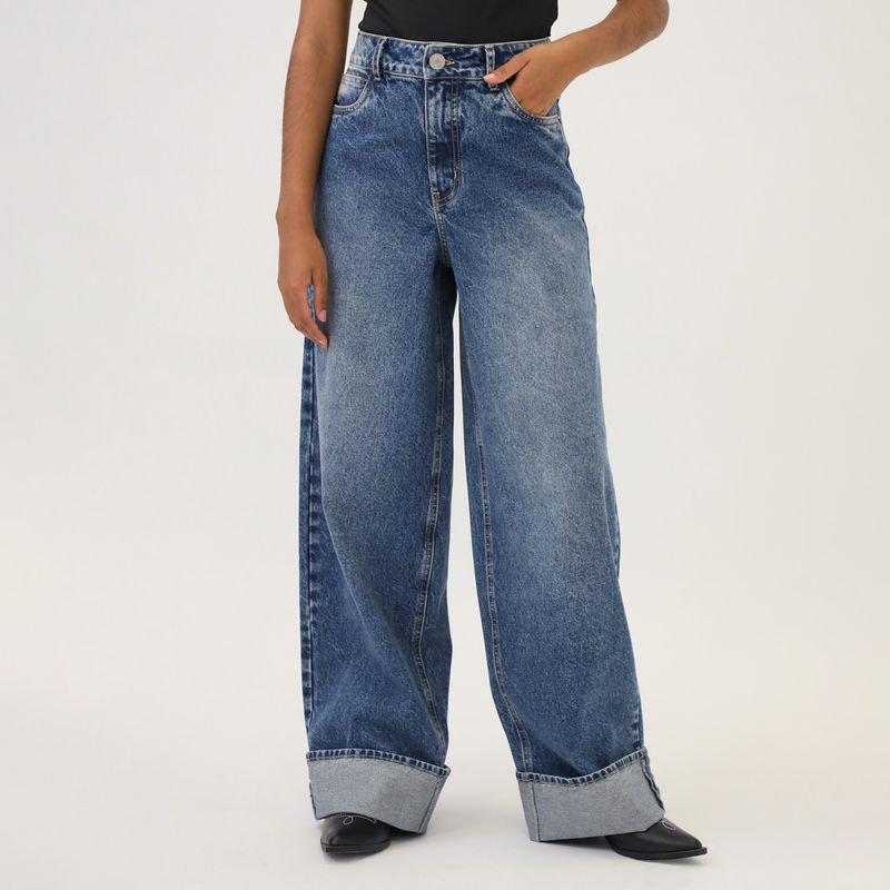 DENIMLAB - Jean Wide Leg Tiro Alto Mujer Denimlab