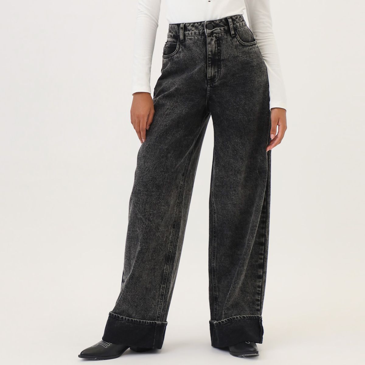 DENIMLAB - Jean Wide Leg Tiro Alto Mujer Denimlab