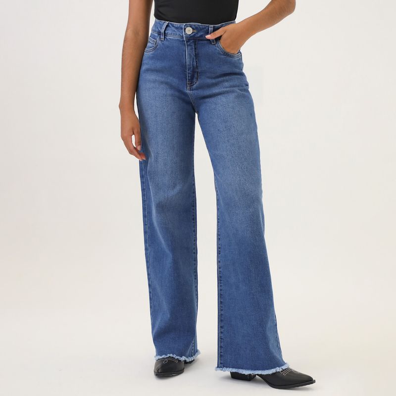 DENIMLAB - Jean Straight Tiro Alto Mujer Denimlab