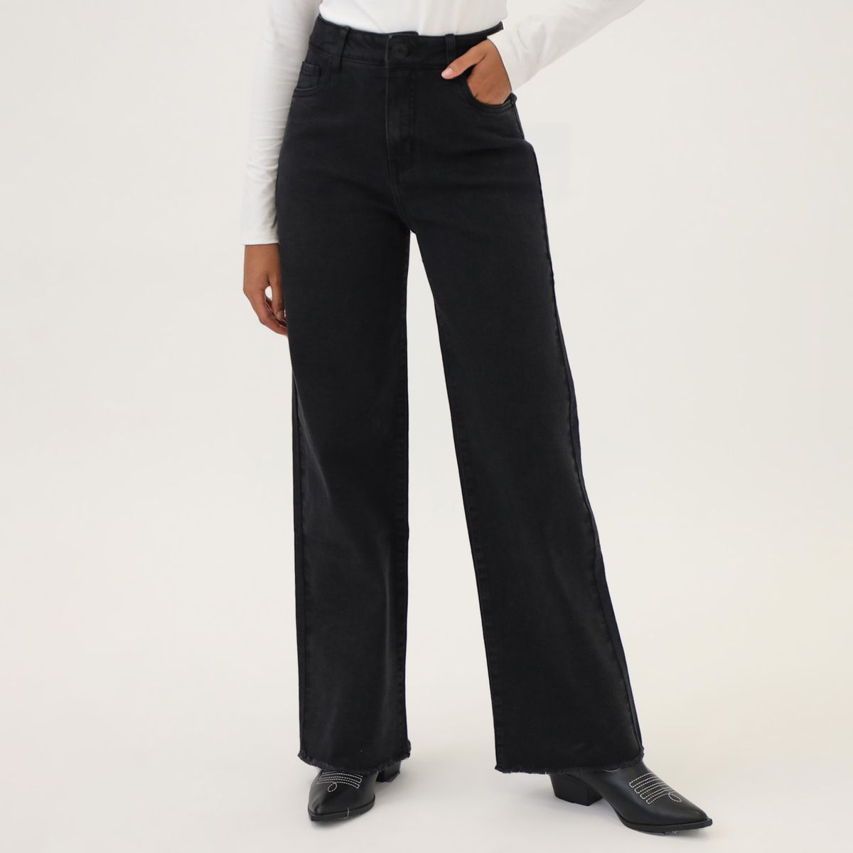DENIMLAB - Jean Straight Tiro Alto Mujer Denimlab