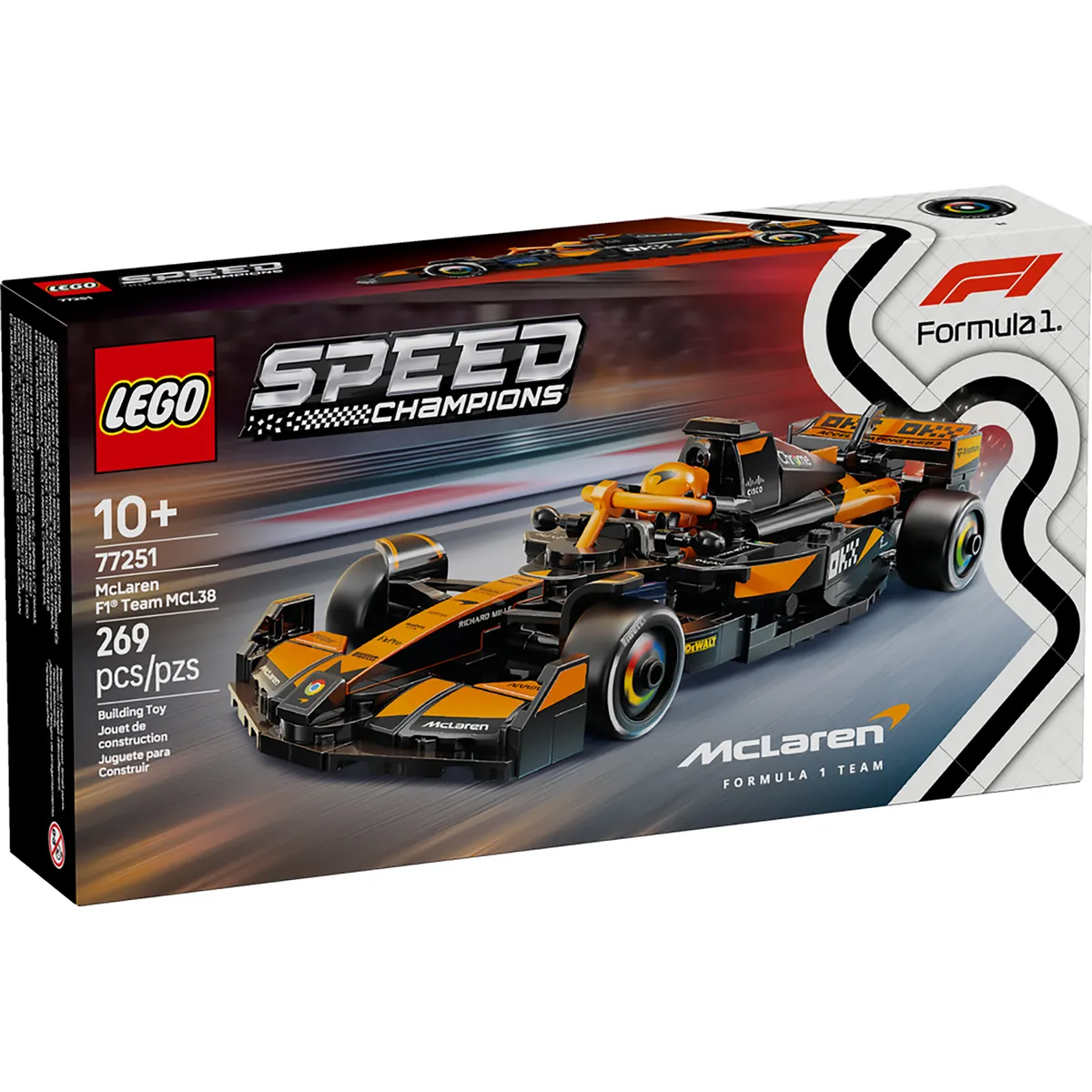 LEGO - Carro F1 Mclaren Team Mcl38 Fórmula 1 Lego 77251