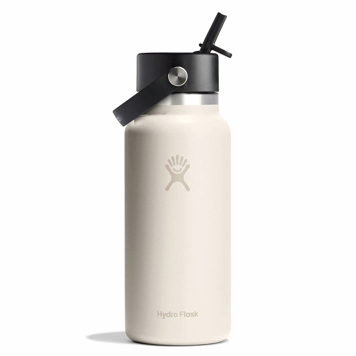 HYDROFLASK - Botella 32 Oz Wide Flex Straw Cap Ivory Hydroflask