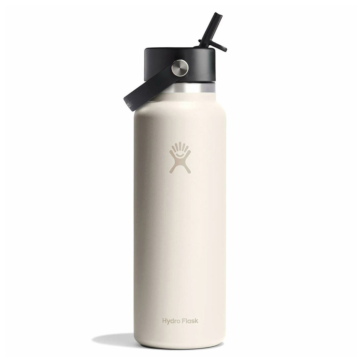 HYDROFLASK - Botella 40 Oz Wide Flex Straw Cap Ivory Hydroflask