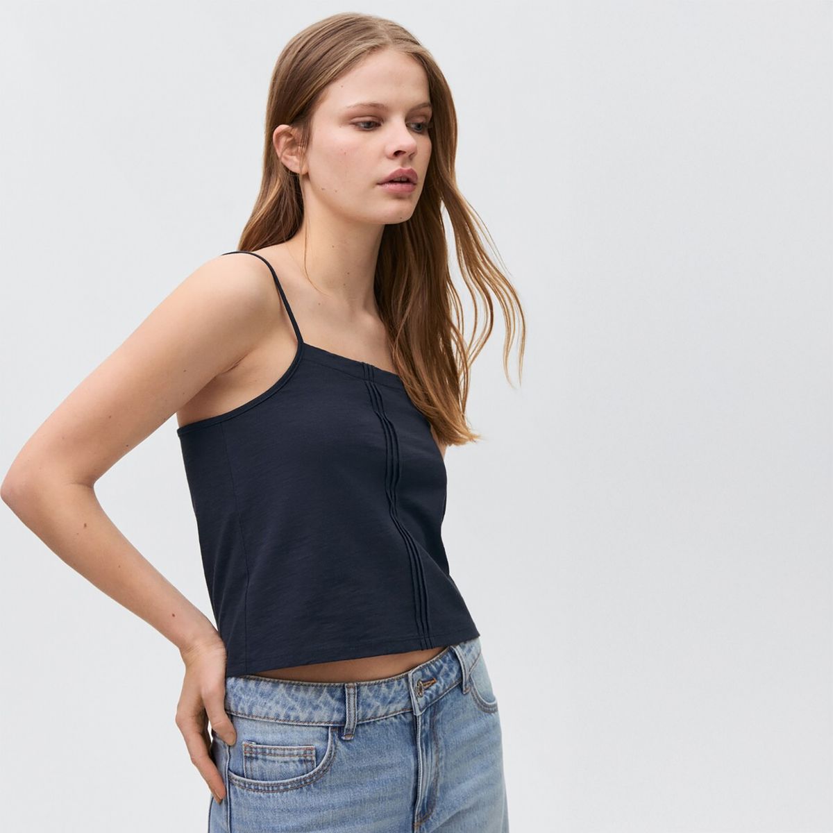 MANGO TEEN - Top 100% Algodón Mujer Mango Teen