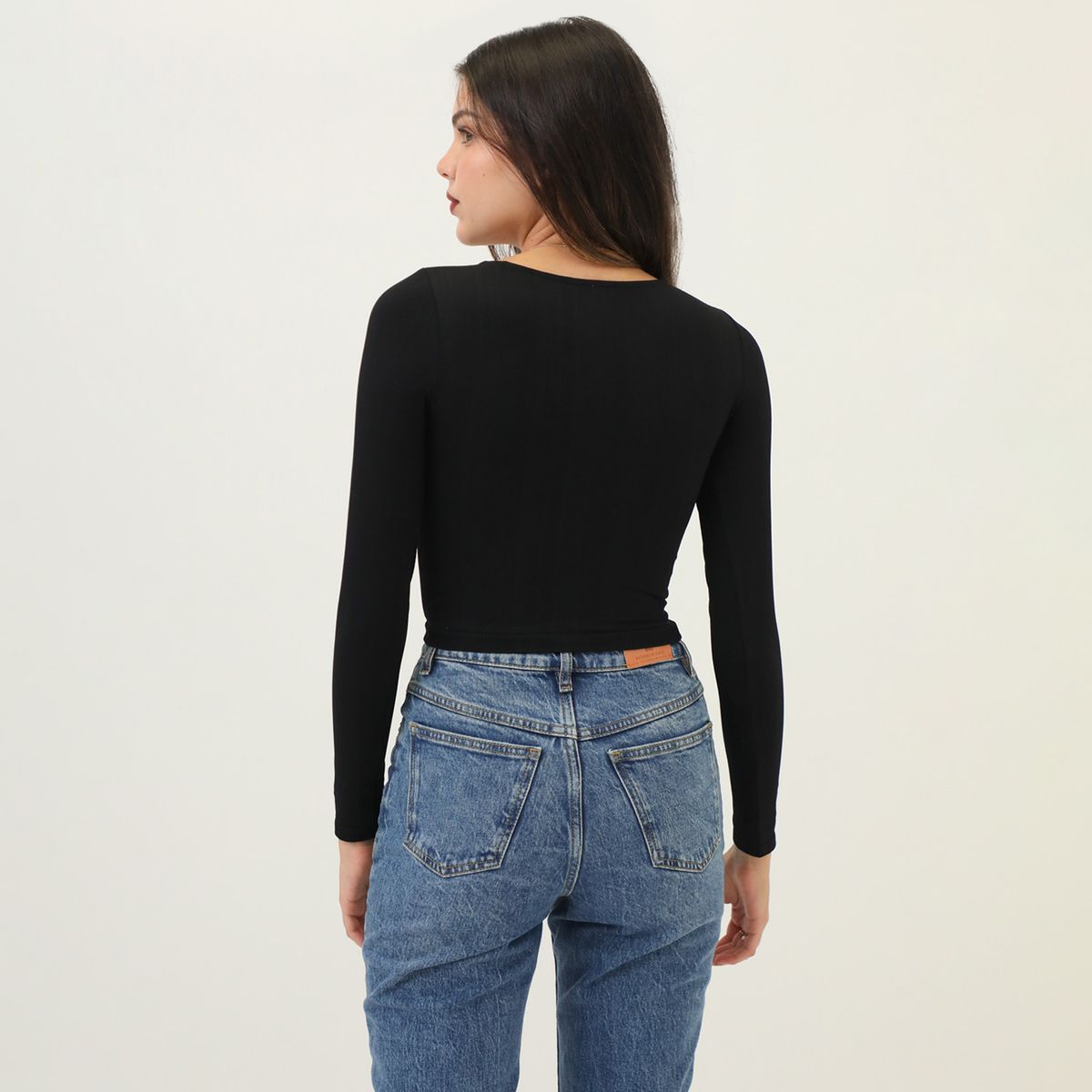 SYBILLA - Polo Manga Larga Casual Mujer Sybilla