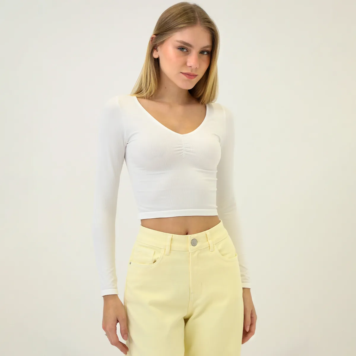 SYBILLA - Polo Manga Larga Casual Mujer Sybilla