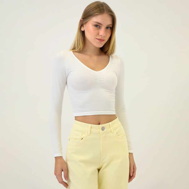 SYBILLA - Polo Manga Larga Casual Mujer Sybilla