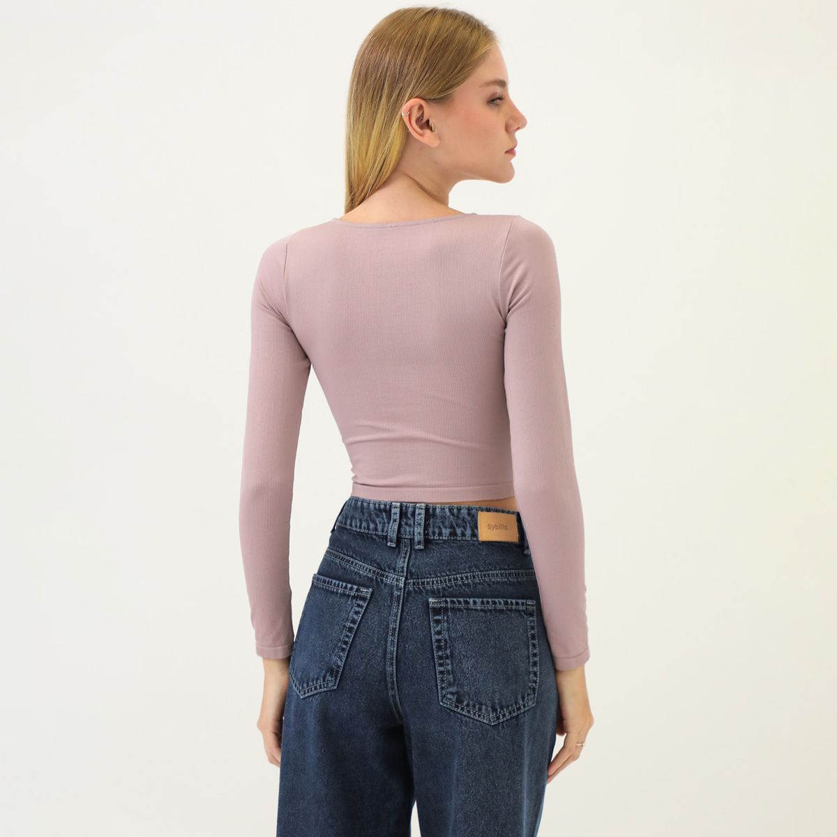 SYBILLA - Polo Manga Larga Casual Mujer Sybilla