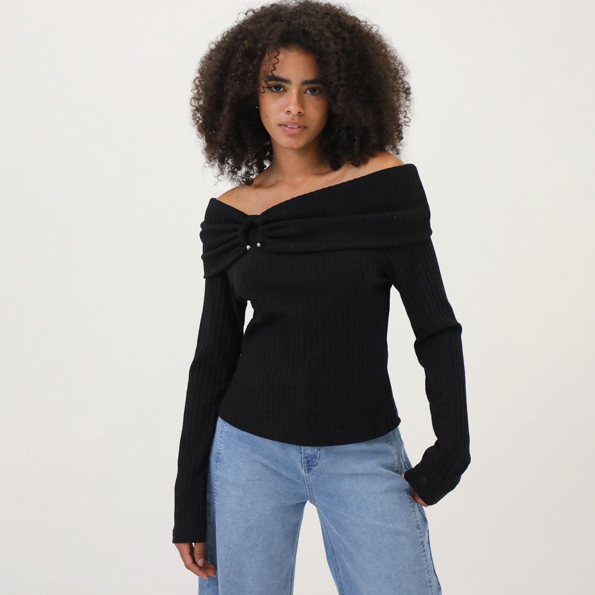 MOSSIMO - Chompa Off Shoulder Con Aro