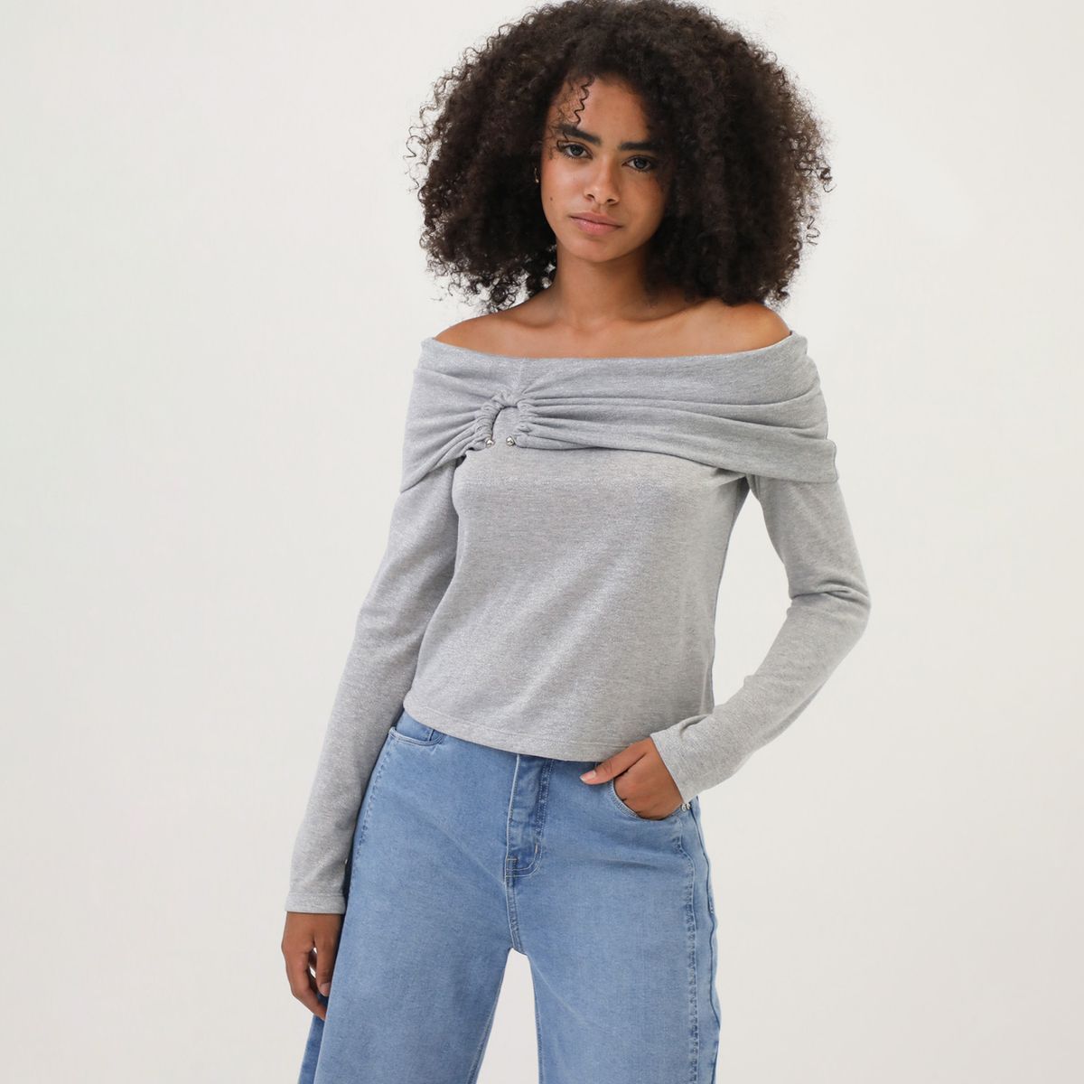 MOSSIMO - Chompa Off Shoulder Con Aro