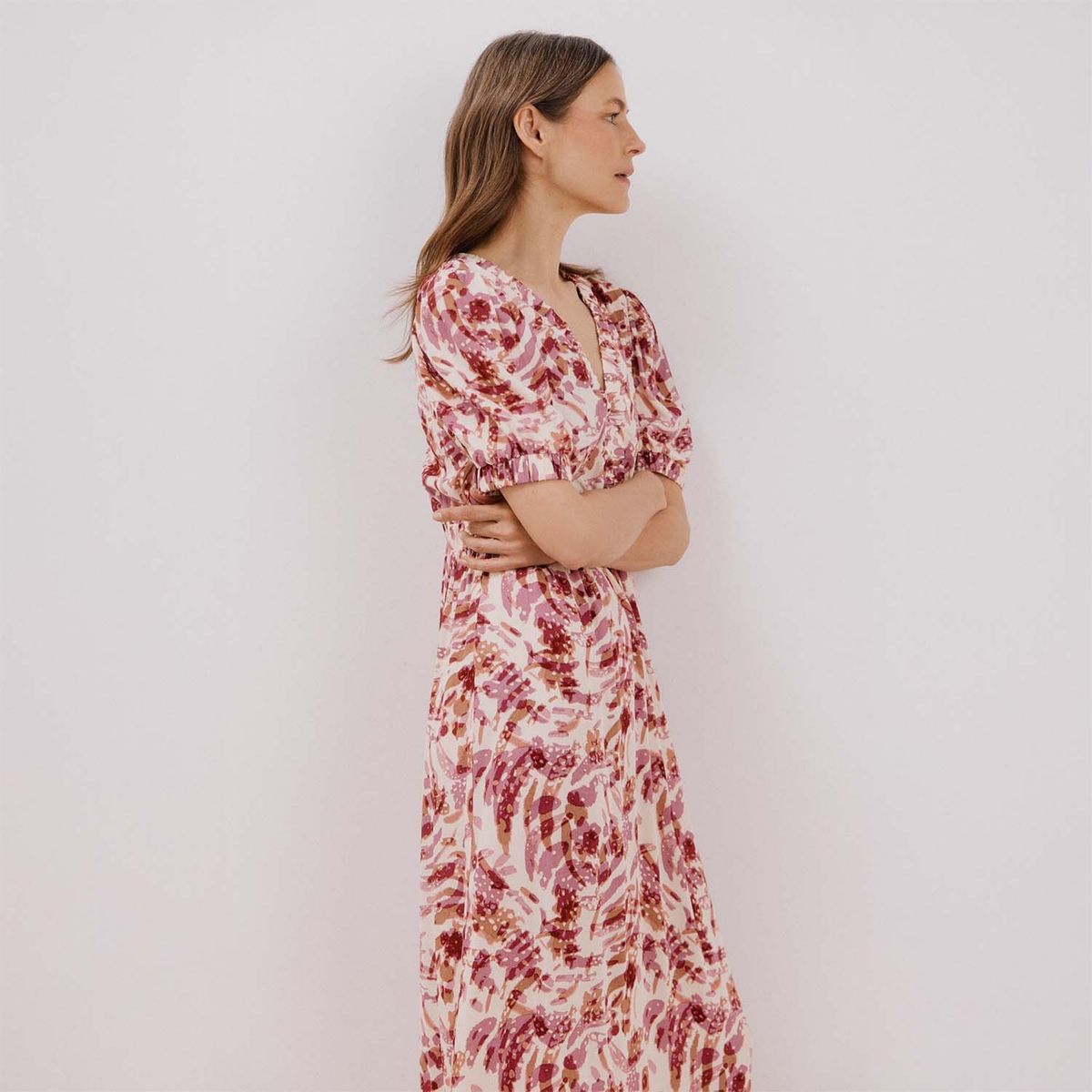 CORTEFIEL - Vestido Largo Casual Mujer Cortefiel