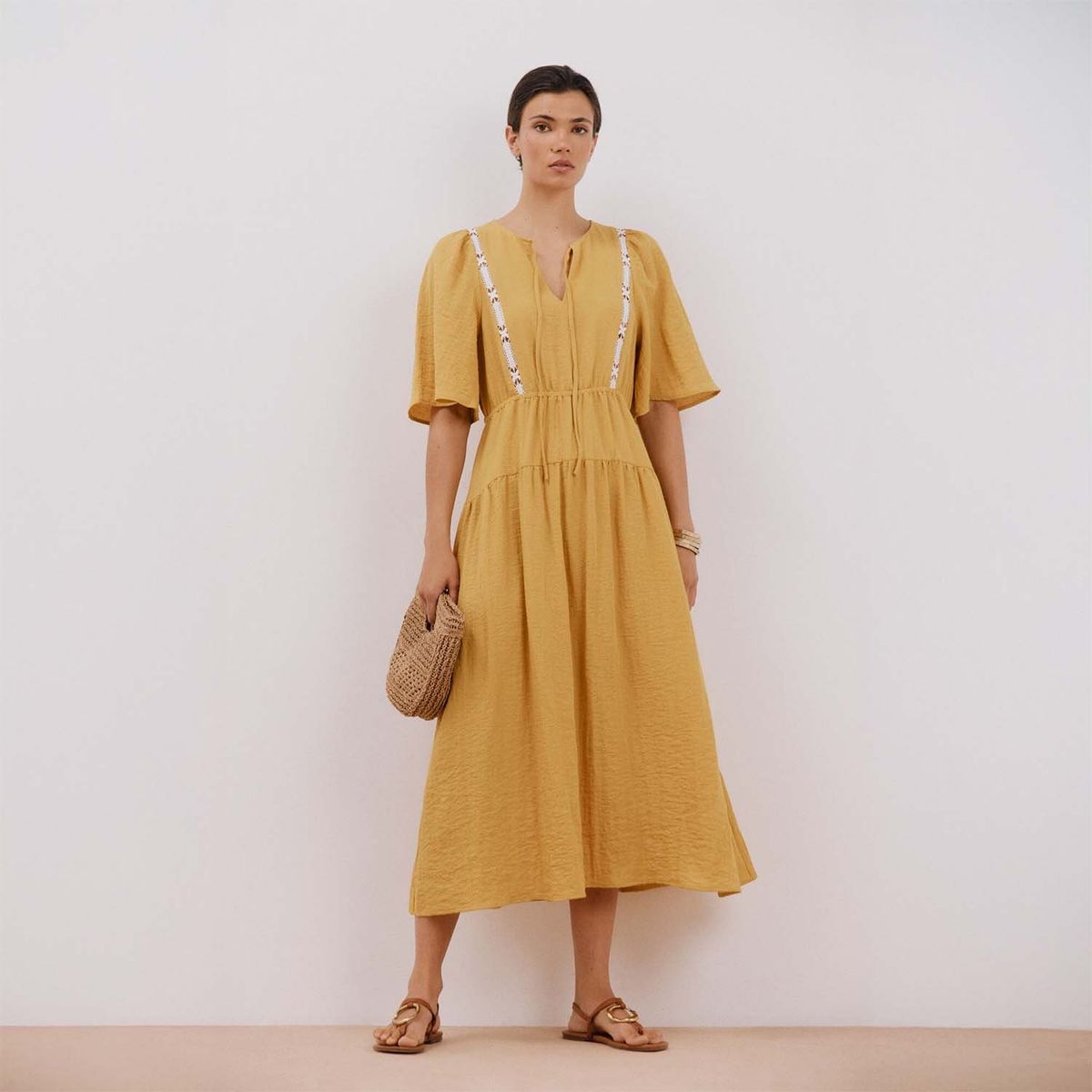 CORTEFIEL - Vestido Largo Casual Mujer Cortefiel