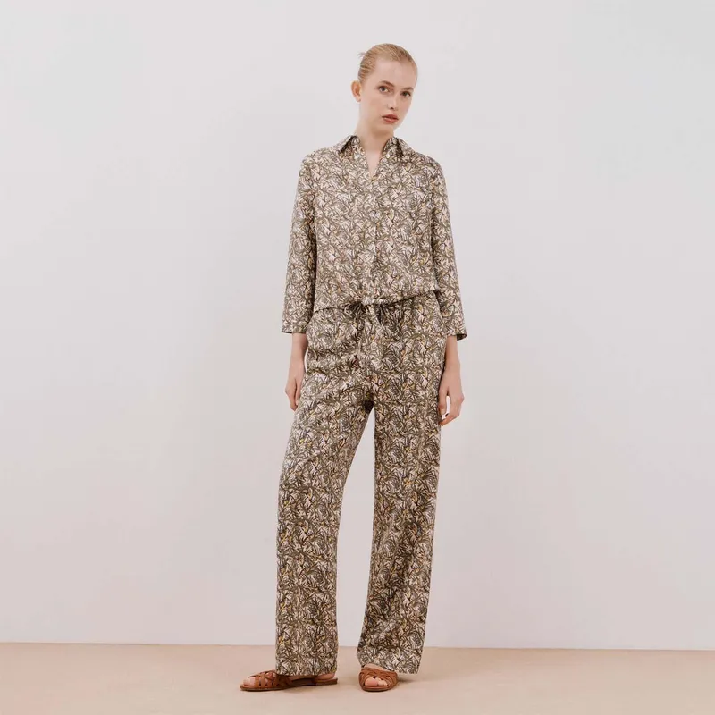 CORTEFIEL - Pantalón Palazzo Casual Mujer Cortefiel