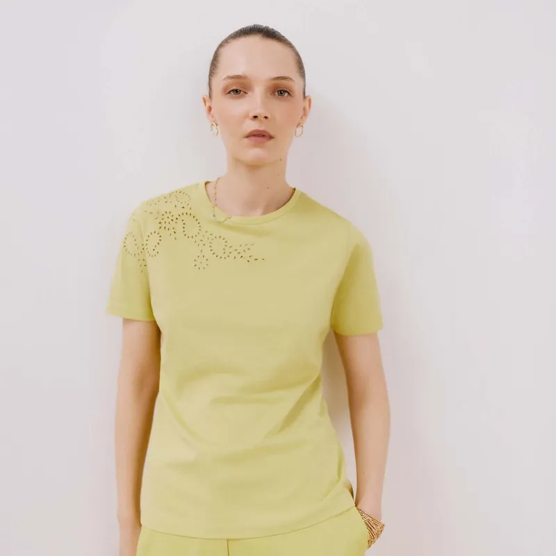 CORTEFIEL - Polo Manga Corta 100% Algodón Mujer Cortefiel