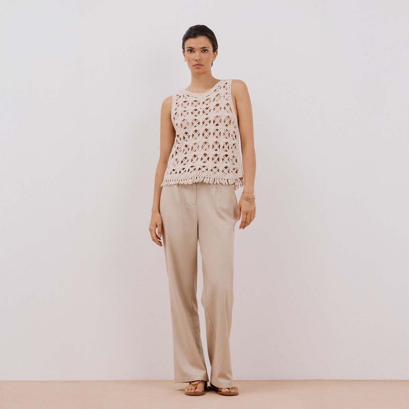 CORTEFIEL - Top Sin Mangas 100% Algodón Mujer Cortefiel