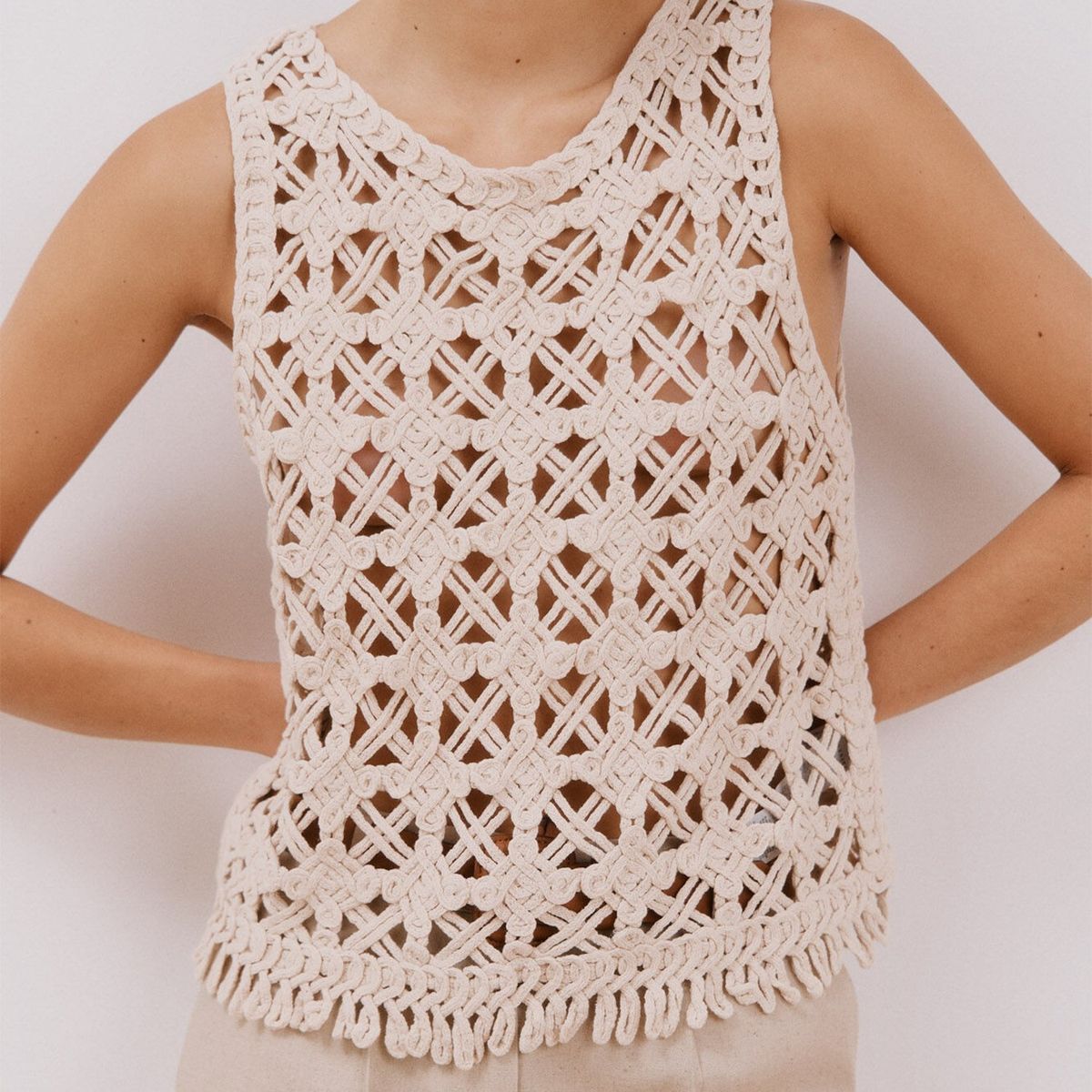 CORTEFIEL - Top Sin Mangas 100% Algodón Mujer Cortefiel